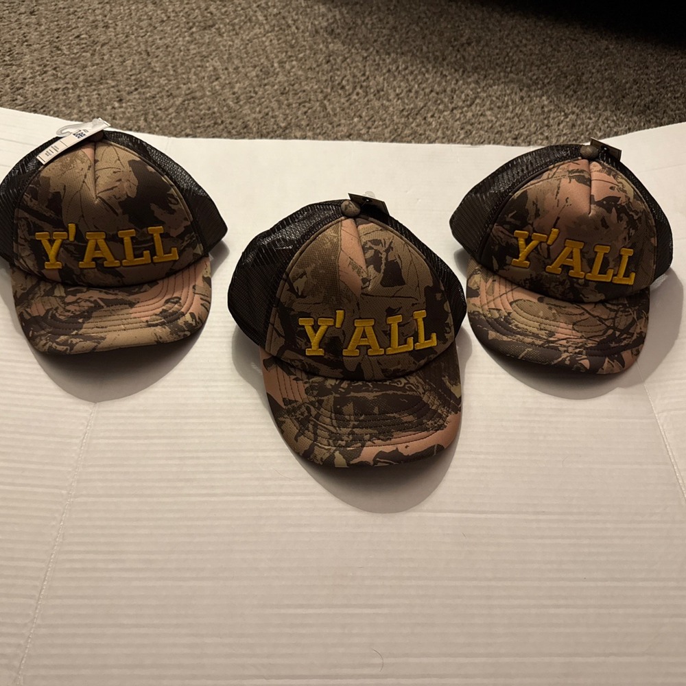 Lot Of 3  Kacey Lee Musgraves Women's  Trucker Hat Yall Khaki Camo